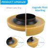 imageHibbent Toilet Wax Ring Kit Toilet Bowl Wax Ring with Brass Closet Bolts Bolt Caps PE Flange and Extra Retainers Thick Wax Ring Gasket for Toilet Bowl Gas Odor and Watertight Seal