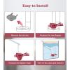 imageHibbent Universal Front Mount Toilet Handle Replacement Kit with 2inch Universal Toilet Flapper Stainless Steel Flapper Chains Chrome Finish Toilet Trip Lever and Red Toilet Flapper Replacement KitMatte Black