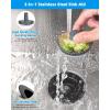 imageHibbent Upgraded 3 in 1 Kitchen Sink Drain Strainer and Stopper Combo Stainless Steel Metal Pop Up Sink Stopper AntiClogging Basket Strainer with Handle for US Standard 312 Inch DrainMatte Blackmatte Black