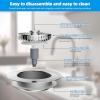 imageHibbent Upgraded 3 in 1 Kitchen Sink Drain Strainer and Stopper Combo Stainless Steel Metal Pop Up Sink Stopper AntiClogging Basket Strainer with Handle for US Standard 312 Inch DrainBrushed Nickel Finished