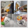 imageHibbent Upgraded 3 in 1 Kitchen Sink Drain Strainer and Stopper Combo Stainless Steel Metal Pop Up Sink Stopper AntiClogging Basket Strainer with Handle for US Standard 312 Inch DrainBrushed Nickel Finished