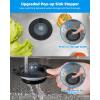 imageHibbent Upgraded 3 in 1 Kitchen Sink Drain Strainer and Stopper Combo Stainless Steel Metal Pop Up Sink Stopper AntiClogging Basket Strainer with Handle for US Standard 312 Inch DrainMatte Blackmatte Black