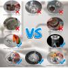 imageHibbent Upgraded 3 in 1 Kitchen Sink Drain Strainer and Stopper Combo Stainless Steel Metal Pop Up Sink Stopper AntiClogging Basket Strainer with Handle for US Standard 312 Inch DrainBrushed Nickel Finished