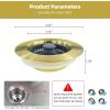imageHibbent Upgraded 3 in 1 Kitchen Sink Drain Strainer and Stopper Combo Stainless Steel Metal Pop Up Sink Stopper AntiClogging Basket Strainer with Handle for US Standard 312 Inch DrainGold