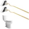 imageHibbent 2 Pack Metal Toilet Handle Replacement Compatible with TOTO THU068CP Trip Lvr for St743S Brass Handle Trip Lever Side Mount Toilet Tank Flush Lever ChromeWhite