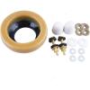 imageHibbent Toilet Wax Ring Kit Toilet Bowl Wax Ring with Brass Closet Bolts Bolt Caps PE Flange and Extra Retainers Thick Wax Ring Gasket for Toilet Bowl Gas Odor and Watertight Seal