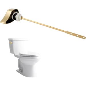 imageHibbent Toilet Handle Replacement Compatible with TOTOTHU004CP Trip Lvr for ST701 CST854 CST884Side Mount Toilet Flush Handle Flush Tank Lever ChromeGold