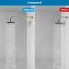 imageHibbent 16 Inch All Metal Shower Extension Arm  Extra Long With Flange Stainless Steel Rainfall Water Outlet Wall Mounted Head Extender ChromeBrushed Nickel