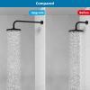 imageHibbent 16 Inch All Metal Shower Extension Arm  Extra Long With Flange Stainless Steel Rainfall Water Outlet Wall Mounted Head Extender ChromeMatte Black