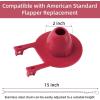 imageHibbent 2 Pack 2inch Universal Toilet Tank Flapper Long Lasting All Rubber Seal Flapper Replacement Compatible with American Standard Water Conserving High Performance Easy to Install RedRed