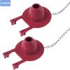 imageHibbent 2 Pack 2inch Universal Toilet Tank Flapper Long Lasting All Rubber Seal Flapper Replacement Compatible with American Standard Water Conserving High Performance Easy to Install RedRed
