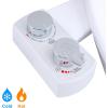 imageHibbent Bidet Attachment for Toilet Hot and Cold Water Spray NonElectric Dual Nozzle for Frontal ampamp Rear Wash Adjustable Water Pressure Control Self Cleaning Water Sprayer BlackChromeWhite