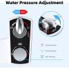 imageHibbent Bidet Attachment for Toilet Hot and Cold Water Spray NonElectric Dual Nozzle for Frontal ampamp Rear Wash Adjustable Water Pressure Control Self Cleaning Water Sprayer BlackChromeBlack