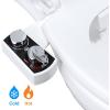 imageHibbent Bidet Attachment for Toilet Hot and Cold Water Spray NonElectric Dual Nozzle for Frontal ampamp Rear Wash Adjustable Water Pressure Control Self Cleaning Water Sprayer BlackChromeBlack