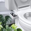 imageHibbent Bidet Attachment for Toilet Hot and Cold Water Spray NonElectric Dual Nozzle for Frontal ampamp Rear Wash Adjustable Water Pressure Control Self Cleaning Water Sprayer BlackChromeBlack