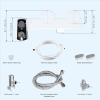 imageHibbent Bidet Attachment for Toilet Hot and Cold Water Spray NonElectric Dual Nozzle for Frontal ampamp Rear Wash Adjustable Water Pressure Control Self Cleaning Water Sprayer BlackChromeBlack