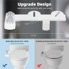 imageHibbent Bidet Attachment for Toilet Hot and Cold Water Spray NonElectric Dual Nozzle for Frontal ampamp Rear Wash Adjustable Water Pressure Control Self Cleaning Water Sprayer BlackChromeWhite
