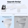 imageHibbent Bidet Attachment for Toilet Hot and Cold Water Spray NonElectric Dual Nozzle for Frontal ampamp Rear Wash Adjustable Water Pressure Control Self Cleaning Water Sprayer BlackChromeBlack
