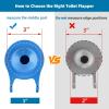 imageHibbent Large 3Inch Toilet Flapper Replacement Compatible with Gerber 99788 Water Conserving Toilet Flappers for 3 Inch Flush Valves Stainless Steel Chain High Performance Easy to Install BlueBlue