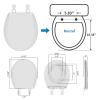 imageHibbent Potty Training Toilet Seat Builtin Magnetic Seat Lid with Cover Never Loosen and Slow Close Convertible Toilet Seat for Kids Adult and Child White ElongatedWhite