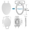 imageHibbent Potty Training Toilet Seat Builtin Magnetic Seat Lid with Cover Never Loosen and Slow Close Convertible Toilet Seat for Kids Adult and Child White ElongatedWhite