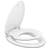 imageHibbent Potty Training Toilet Seat Builtin Magnetic Seat Lid with Cover Never Loosen and Slow Close Convertible Toilet Seat for Kids Adult and Child White ElongatedWhite