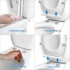 imageHibbent Premium Elongated Toilet Seat with CoverOval Quiet Close OneClick to Quick Release Easy Installation Never Loosen Hinge Slow Close Toilet Seat and Cover Easy CleaningWhite Color185 Elongated