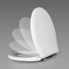 imageHibbent Premium Elongated Toilet Seat with CoverOval Quiet Close OneClick to Quick Release Easy Installation Never Loosen Hinge Slow Close Toilet Seat and Cover Easy CleaningWhite Color165 Round
