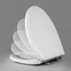 imageHibbent Premium Elongated Toilet Seat with CoverOval Quiet Close OneClick to Quick Release Easy Installation Never Loosen Hinge Slow Close Toilet Seat and Cover Easy CleaningWhite Color185 Elongated