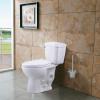 imageHibbent Premium Round Toilet Seat with Cover Quiet Close OneClick to Quick Release Easy Installation NonSlip Seat Bumpers Slow Close Toilet Seat and Cover Easy CleaningWhite ColorWhite