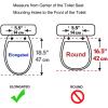 imageHibbent Premium Round Toilet Seat with Cover Quiet Close OneClick to Quick Release Easy Installation NonSlip Seat Bumpers Slow Close Toilet Seat and Cover Easy CleaningWhite ColorWhite
