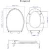 imageHibbent Premium Round Toilet Seat with Cover Quiet Close OneClick to Quick Release Easy Installation NonSlip Seat Bumpers Slow Close Toilet Seat and Cover Easy CleaningWhite ColorWhite