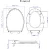 imageHibbent Premium Round Toilet Seat with Cover Quiet Close OneClick to Quick Release Easy Installation NonSlip Seat Bumpers Slow Close Toilet Seat and Cover Easy CleaningWhite ColorWhite