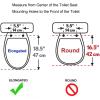 imageHibbent Premium Round Toilet Seat with Cover Quiet Close OneClick to Quick Release Easy Installation NonSlip Seat Bumpers Slow Close Toilet Seat and Cover Easy CleaningWhite ColorWhite