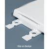 imageHibbent Premium Round Toilet Seat with Cover Quiet Close OneClick to Quick Release Easy Installation NonSlip Seat Bumpers Slow Close Toilet Seat and Cover Easy CleaningWhite ColorWhite