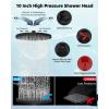 imageHibbent Selfcleaning Shower Head 10 High Pressure Rainfall Showerhead Showerhead ComboHandheld Shower Head 12 Adjustable Curved Shower Extension Arm 71 Hose 2 Shower Head Holders ChromeOil Rubbed Bronze