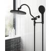 imageHibbent Selfcleaning Shower Head 10 High Pressure Rainfall Showerhead Showerhead ComboHandheld Shower Head 12 Adjustable Curved Shower Extension Arm 71 Hose 2 Shower Head Holders ChromeOil Rubbed Bronze