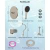 imageHibbent Selfcleaning Shower Head 10 High Pressure Rainfall Showerhead Showerhead ComboHandheld Shower Head 12 Adjustable Curved Shower Extension Arm 71 Hose 2 Shower Head Holders ChromeBrushed Nickel