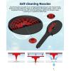 imageHibbent Selfcleaning Shower Head 10 High Pressure Rainfall Showerhead Showerhead ComboHandheld Shower Head 12 Adjustable Curved Shower Extension Arm 71 Hose 2 Shower Head Holders ChromeOil Rubbed Bronze