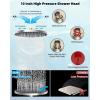 imageHibbent Selfcleaning Shower Head 10 High Pressure Rainfall Showerhead Showerhead ComboHandheld Shower Head 12 Adjustable Curved Shower Extension Arm 71 Hose 2 Shower Head Holders ChromeBrushed Nickel