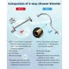 imageHibbent Selfcleaning Shower Head 10 High Pressure Rainfall Showerhead Showerhead ComboHandheld Shower Head 12 Adjustable Curved Shower Extension Arm 71 Hose 2 Shower Head Holders ChromeChrome