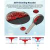 imageHibbent Selfcleaning Shower Head 10 High Pressure Rainfall Showerhead Showerhead ComboHandheld Shower Head 12 Adjustable Curved Shower Extension Arm 71 Hose 2 Shower Head Holders ChromeBrushed Nickel