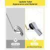 imageHibbent Toilet Handle Replacement Front Mount Tank Flush Lever Handle Compatible with American Standard Toilet Trip Lever with Stainless Steel Flapper Chains WhiteChrome