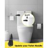 imageHibbent Toilet Handle Replacement Front Mount Tank Flush Lever Handle Compatible with American Standard Toilet Trip Lever with Stainless Steel Flapper Chains WhiteOil Rubbed Bronze
