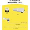 imageHibbent Toilet Handle Replacement Front Mount Tank Flush Lever Handle Compatible with American Standard Toilet Trip Lever with Stainless Steel Flapper Chains WhiteChrome