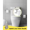 imageHibbent Toilet Handle Replacement Front Mount Tank Flush Lever Handle Compatible with American Standard Toilet Trip Lever with Stainless Steel Flapper Chains WhiteBrushed Nickel