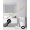 imageHibbent Toilet Handle Replacement Front Mount Tank Flush Lever Handle Compatible with American Standard Toilet Trip Lever with Stainless Steel Flapper Chains WhiteOil Rubbed Bronze