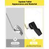 imageHibbent Toilet Handle Replacement Front Mount Tank Flush Lever Handle Compatible with American Standard Toilet Trip Lever with Stainless Steel Flapper Chains WhiteMatte Black