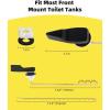 imageHibbent Toilet Handle Replacement Front Mount Tank Flush Lever Handle Compatible with American Standard Toilet Trip Lever with Stainless Steel Flapper Chains WhiteMatte Black