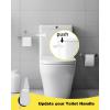imageHibbent Toilet Handle Replacement Front Mount Tank Flush Lever Handle Compatible with American Standard Toilet Trip Lever with Stainless Steel Flapper Chains WhiteChrome